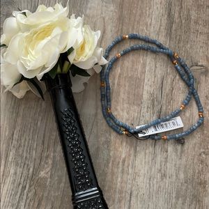 cocobelle light blue/gray bora bora necklace